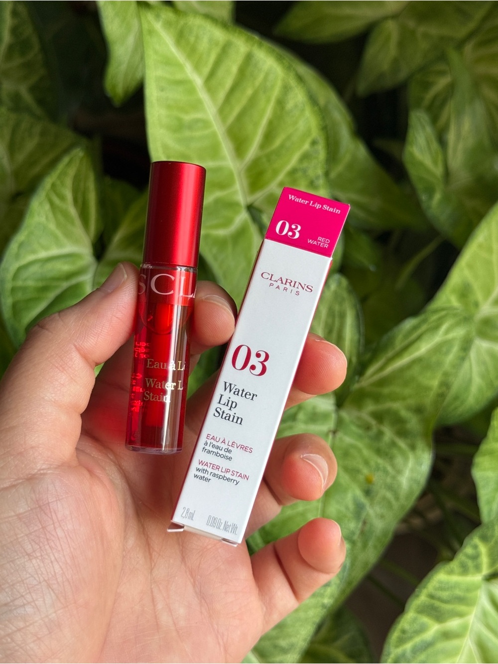 Clarins Water Lip Stain- shade : 03 Red Water -New